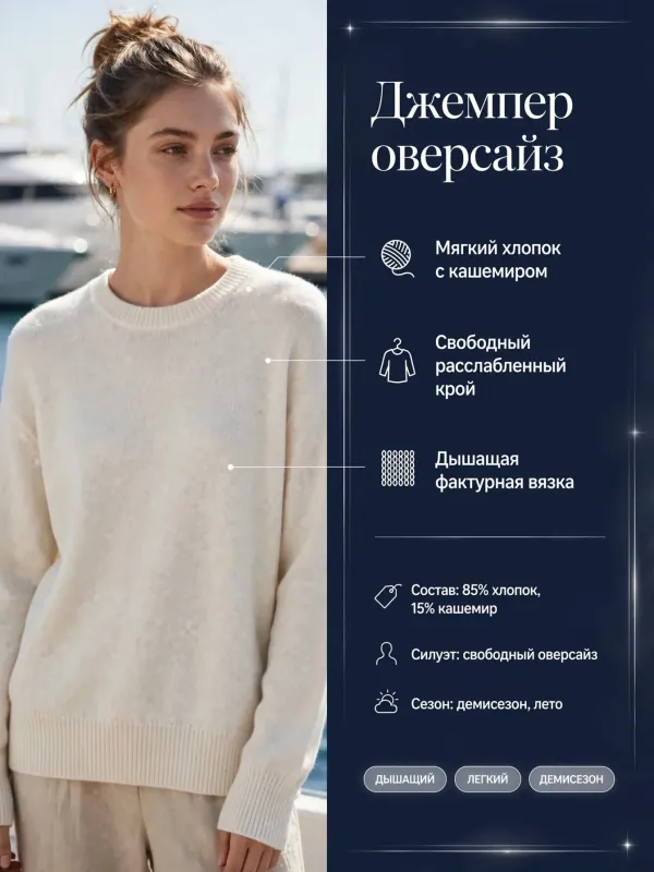 Пример карточки товара — инфографика