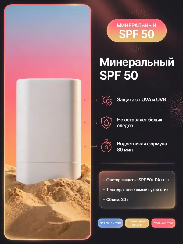 Пример карточки товара — инфографика