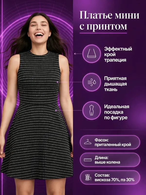 Пример карточки товара — инфографика