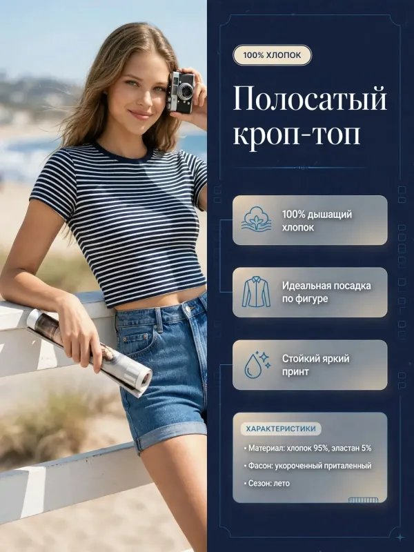 Пример карточки товара — инфографика