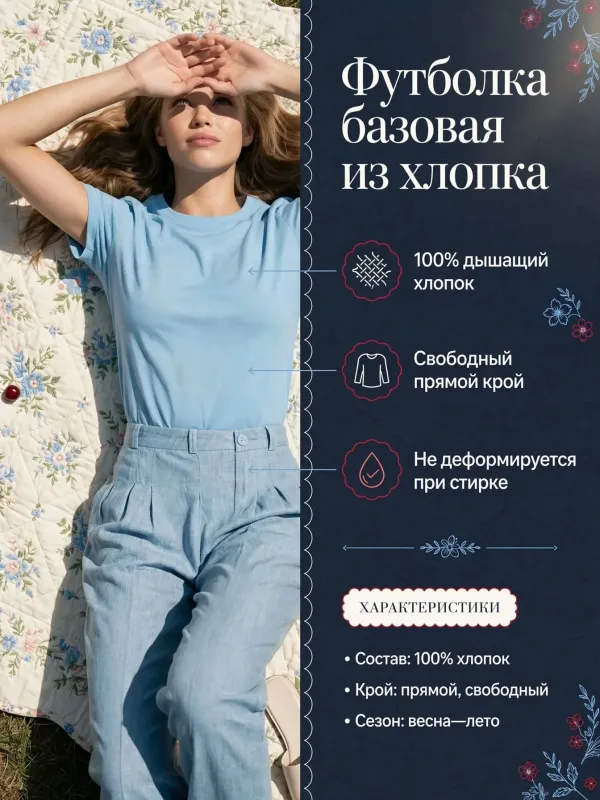 Пример карточки товара — инфографика