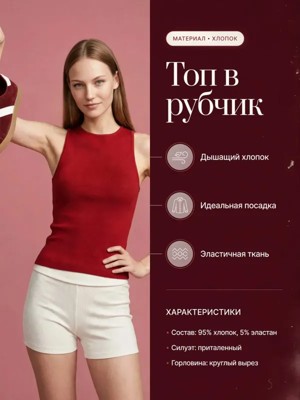 Пример карточки товара — инфографика