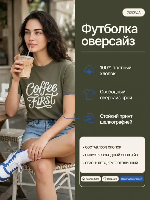 Пример карточки товара — инфографика