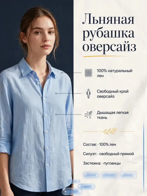 Пример карточки товара — инфографика