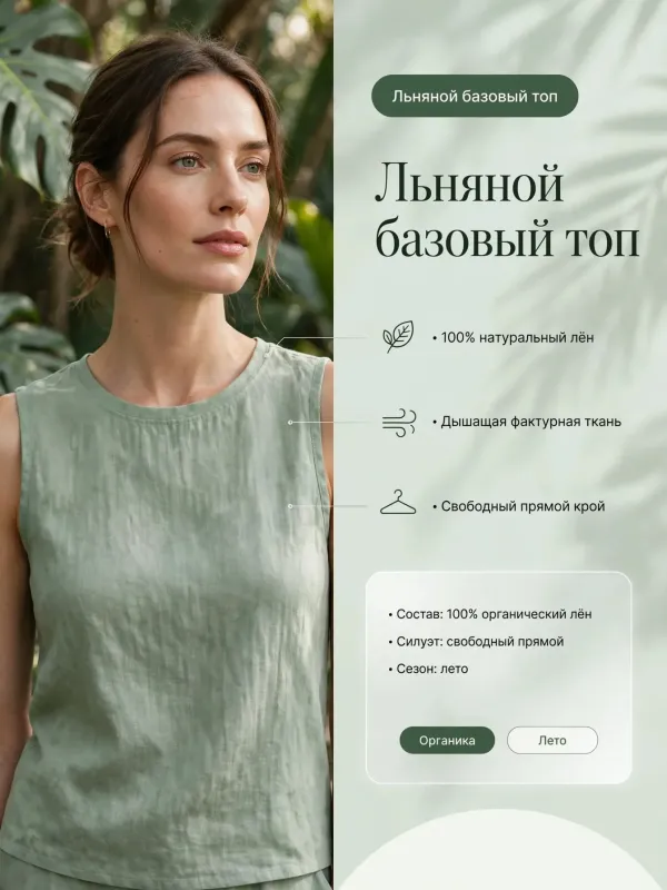 Пример карточки товара — инфографика