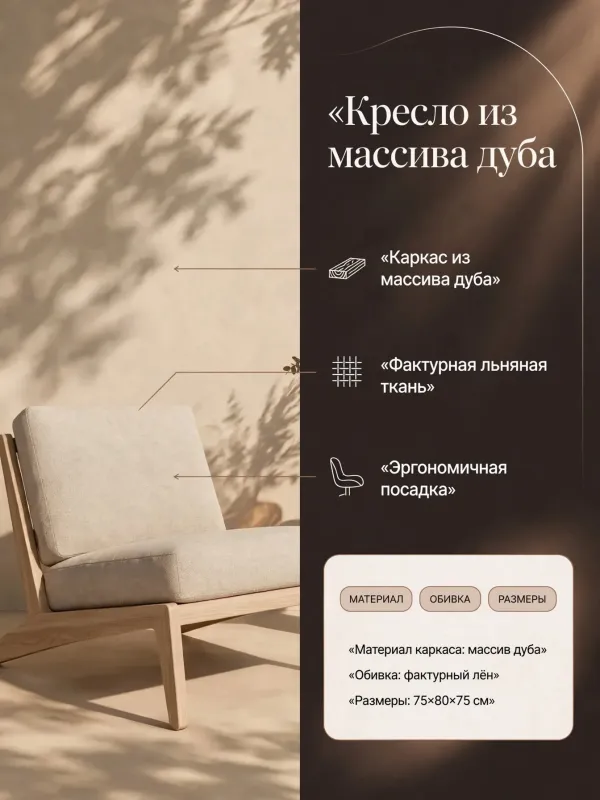 Пример карточки товара — инфографика