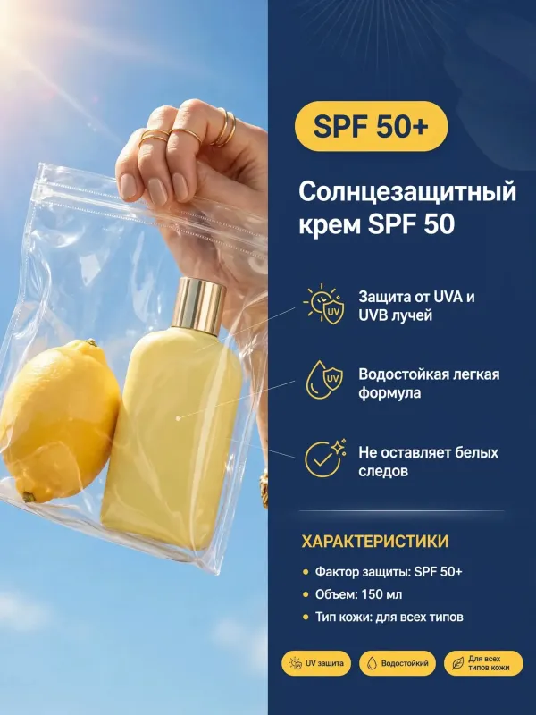 Пример карточки товара — инфографика