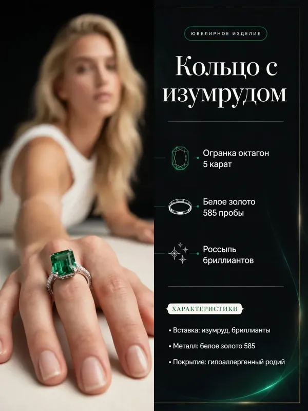Пример карточки товара — инфографика