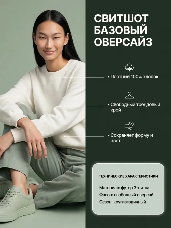 Пример карточки товара — инфографика