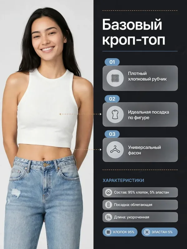 Пример карточки товара — инфографика