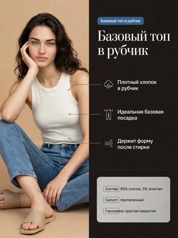 Пример карточки товара — инфографика