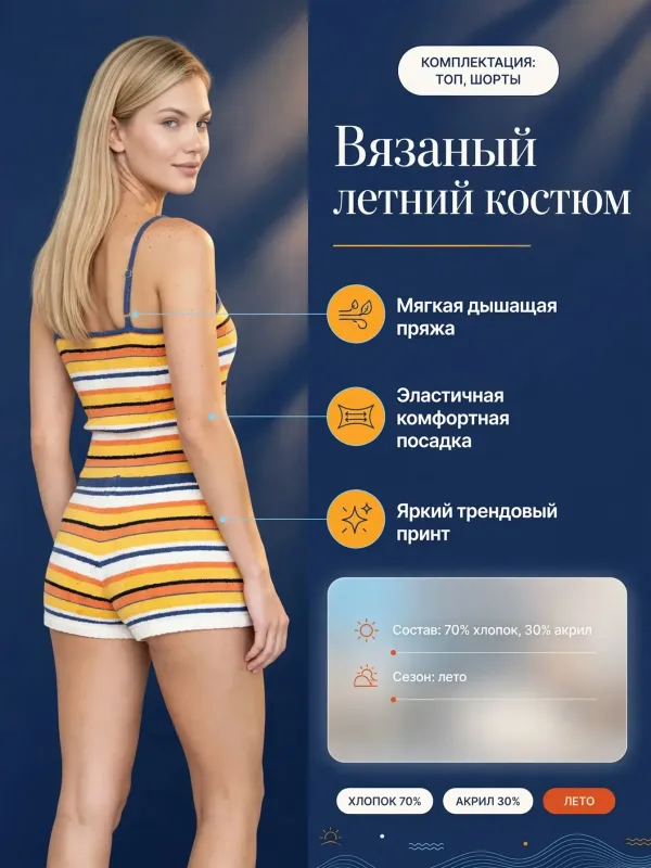 Пример карточки товара — инфографика