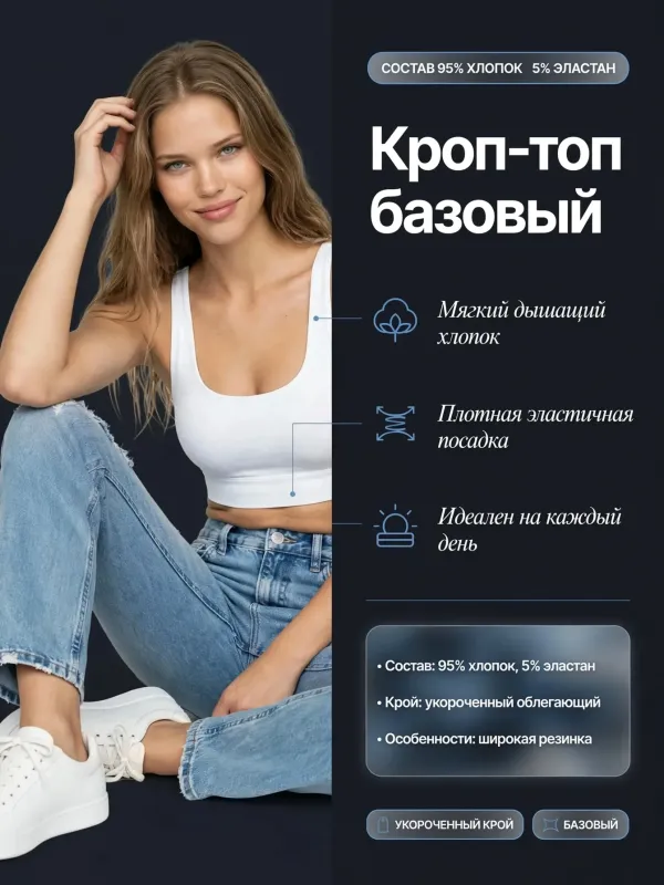 Пример карточки товара — инфографика