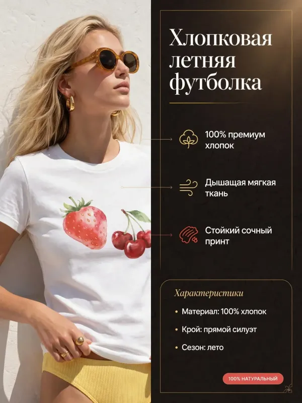 Пример карточки товара — инфографика