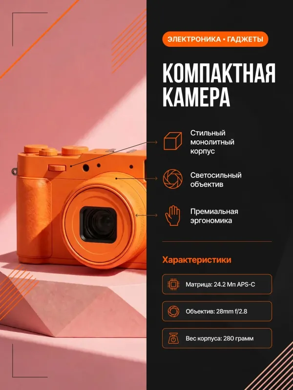 Пример карточки товара — инфографика