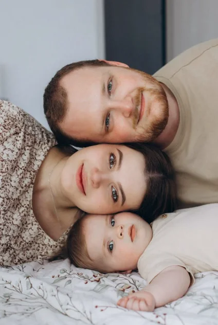 Семья в постели