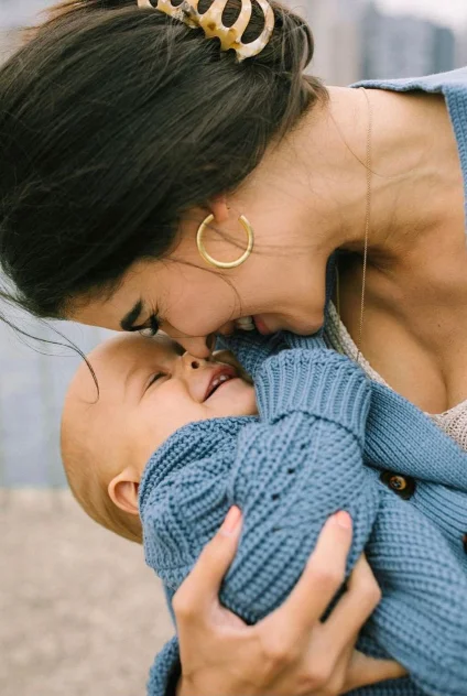 Семья в голубом