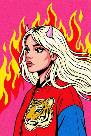 Поп-арт иллюстрация