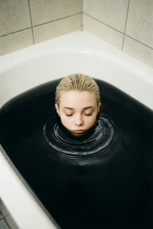 Тёмная ванная